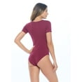 thumbnail image 4 of Natural Uniforms Short Sleeve Round Neck Body Suit--Breathable Cotton Stretch(Burgundy, XX-Large), 4 of 6