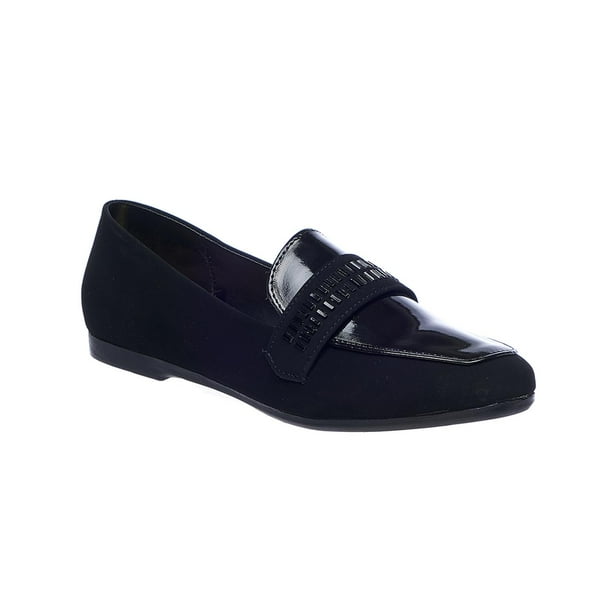 Zapatos Negros Para Mujer De Piso Casuales Cómodos Tipo Ante Color Negro 088D4L negro 26 Incógnita 088D4L