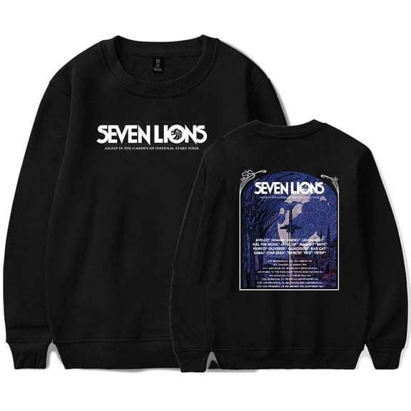 Seven Lions Merch 2026 Asleep In The Garden Of Infernal Stars Tour Crewneck Sweatshirts Cosplay Women Men Fashion Long Sleeve Stylish Y2K Design Top