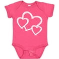 thumbnail image 3 of Inktastic Three White Hearts Boys or Girls Baby Bodysuit, 3 of 5