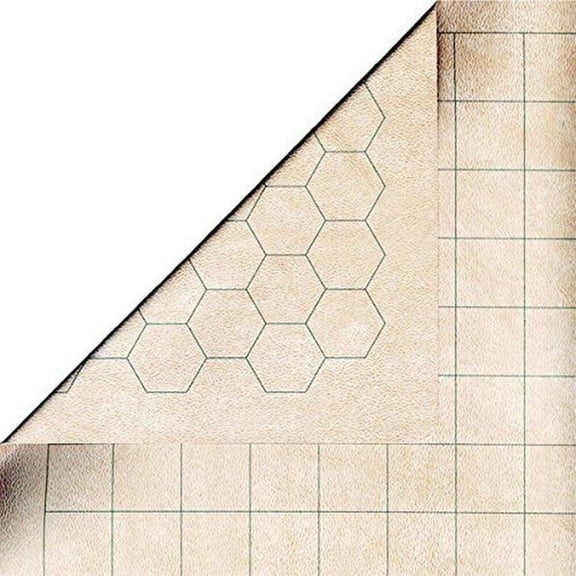 Chessex Megamat - Vinyl RPG Megamat - Smooth & Tough - 34.5 inches x 48 inches - Reversible 1-inch Squares & 1-inch Hexes - TTRPG RPG DND D&D Dungeons and Dragons,CHX97246