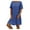 Blue, variant on LEEy-world Dresses for Women 2023 Casual Summer Dress for Women Short Sleeve Wedding Guest Dresses Boho Sun Short Square Neck Mini Dress Yellow,XL