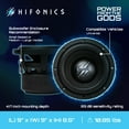 thumbnail image 4 of Hifonics ELITE 6.5” Car Mount Subwoofer Dual Voice Coil Car Audio Speaker, 600 Watt, Black, 4 of 11
