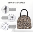 thumbnail image 4 of Honeii Leopard Print Insulated Lunch Bag Women Reusable Lunch Box with Pocket for Work Picnic Travel -One Size, 4 of 6