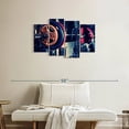 thumbnail image 2 of Elephant Stock Gym Barbell Wall Art - Horizontal Multi Panel Canvas - Living Room Wall Decor - Sports Multi Panel - Blue And Yellow Decor - 36" x 22", 2 of 8