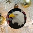 thumbnail image 5 of American Bald Eagle Flag USA Patriotic Wood Christmas Tree Holiday Ornament, 5 of 6