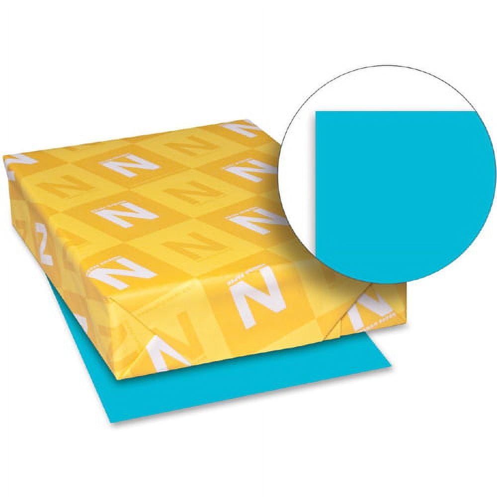 Wausau Paper 22721 Astrobrights Colored Cardstock, 8.5â€ x 11â€, 65 lb / 176 gsm, Lunar Blue, 250 Sheets