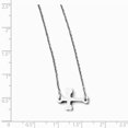 thumbnail image 3 of White Stainless Steel necklace with pendant 16.5 in 1 mm, 3 of 3