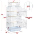 thumbnail image 4 of Open Top Canary Parakeet Cockatiel Lovebird Finch Bird Cage with Breeding Doors, 4 of 4