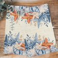 thumbnail image 4 of Orange Blue Starfish Coastal 1 Pack Kitchen Towel, Water Absorbent Dish Towel, Summer Beach Eucalyptus Rustic Decorative Hand Towels - Quick Drying Cloth for Cooking Baking, 18x28 Inch, 4 of 8