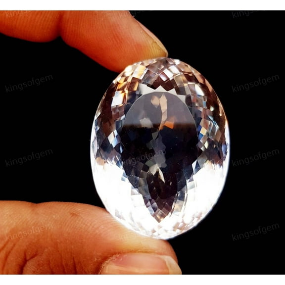 150 Cts Natural Unheated White Quartz Oval Cut Top Grade Gemstone
