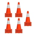 thumbnail image 3 of 20Pack 18" Traffic Cones (Orange, PVC Base, Reflective Collars) – Roadwork, Parking Management, Hazard Warning Solutions, 3 of 8