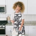 thumbnail image 4 of Black and White Dinosaur Pattern Kids Aprons for Girls and Boys,Adjustable Neck Strap Toddler Aprons for Kids Cooking Baking, 4 of 6