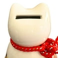thumbnail image 7 of Small Lucky Cat Coin Bank - Feng Shui Maneki Neko Ceramic Piggy Bank for Good Luck & Prosperity, Feng Shui Ornament Money Fortune Cat Gift Decorations for Home, Office, Store - 4.75" Height Fan 4, 7 of 7