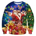 thumbnail image 2 of Mens Christmas Sweatshirt Long Sleeve Loose Casual Funny Print Xmas Festive Crewneck Pullover Sweatshirts, 2 of 5