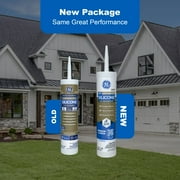 GE Advanced Silicone Window & Door Sealant, Pack of 1, Clear 10.1 fl oz Cartridge