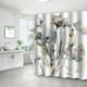 thumbnail image 5 of Cortina de ducha de poliéster impermeable con ganchos - Decoración de baño impresa digital, sin instalación de perforaciones, 180x200cm, 5 of 6