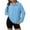 Blue, variant on Women's 1/4 Zip Pullover Sweatshirt Pockets Lightweight Trendy Waffle Knit Tops for Fall Spring Winter Casual (XL, Blue)