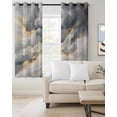 thumbnail image 2 of Grey Marble Blackout Curtains 63 Inches Long for Bedroom, Modern Abstract Ink Painted Aesthetics Thermal Insulated Room Darkening Black Out Window Curtain Panels Grommet Drapes for Living Room, 2 of 8