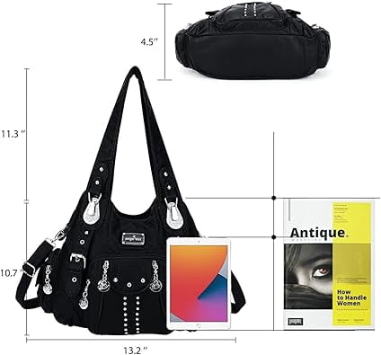 Angel Kiss for Women Large capacity Vegan Leather wallet and Handbags Crossbody Purses Multi pocket shoulder bag