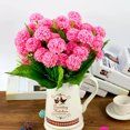 thumbnail image 4 of Flmtop 1 Bunch 9 Head Artificial Hydrangea Silk Flower Bouquet Wedding Party Decor, 4 of 7