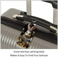 thumbnail image 3 of Square 2Pack PU Leather Easter Rabbit Cruise Luggage Tag with Privacy Cover and Name ID Tag for Travel Handbags Backpacks Luggage Tags, 3 of 6