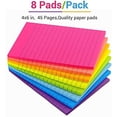 thumbnail image 3 of 4x6 Lined Sticky Notes Bright Ruled Post Stickies Strong Adhesive Memo Pads, 8 PadsPack, 45 SheetsPad (Multicolor-4x6), 111$$Office, 3 of 7