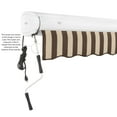 thumbnail image 3 of Awntech 16 Ft Key West Left Motorized Heavy Duty Patio Retractable Awning with Cassette (192in x 9.38in x 120in), Brown/Tan Stripe, 3 of 8