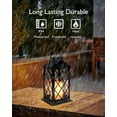 thumbnail image 3 of 2-Pack 13'' Antique Copper Solar Lanterns - Outdoor Waterproof Hanging Lanterns with Flickering Flameless Candles for Patio Porch Backyard, 3 of 8