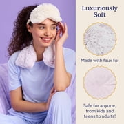 Warmies Heating Pad Wrap, Microwavable Neck and Shoulder Weighted Plush Heat Pad, Curly Gray