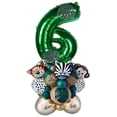 thumbnail image 1 of Globos de animales de safari en la jungla, 28 unidades, hojas decorativas, globos con números de 32 pulgadas para suministros 6 años, 1 of 8