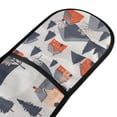 thumbnail image 4 of Yayeee Double Oven Mitt Kitchen Heat Resistant Baking 35" x7" Quilted Glove, Blue Snow Houses, 4 of 6