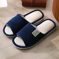 thumbnail image 2 of Mepaouo Summer House Slippers for Women Indoor Open Toe Linen Mute Slides Soft Casual Slip on Shoes, 2 of 5