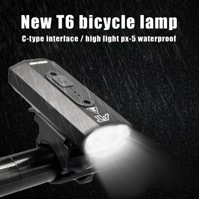 Agiferg USB Rechargeable Bicycle Light Cycling Light Flashlight Bicycle Accessories
