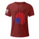 thumbnail image 2 of Mens Casual Pantalones Cortos Cuello Redondo Gradación Impresión Suéter Camiseta, Blusa Deportiva de Fitness para Hombres, 2 of 4