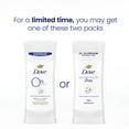 thumbnail image 4 of Dove Aluminum Free Deodorant Stick Cotton Flower & Sandalwood, 2.6 oz, 4 of 9