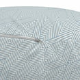 thumbnail image 3 of Abstract Pouf Cover with Zipper, Geometric Diagonal Rhombus Lines Pastel Shapes Creative Minimal Art, Soft Decorative Fabric Unstuffed Case, 30" W X 17.3" L, Pale Slate Blue and White, by Ambesonne, 3 of 5
