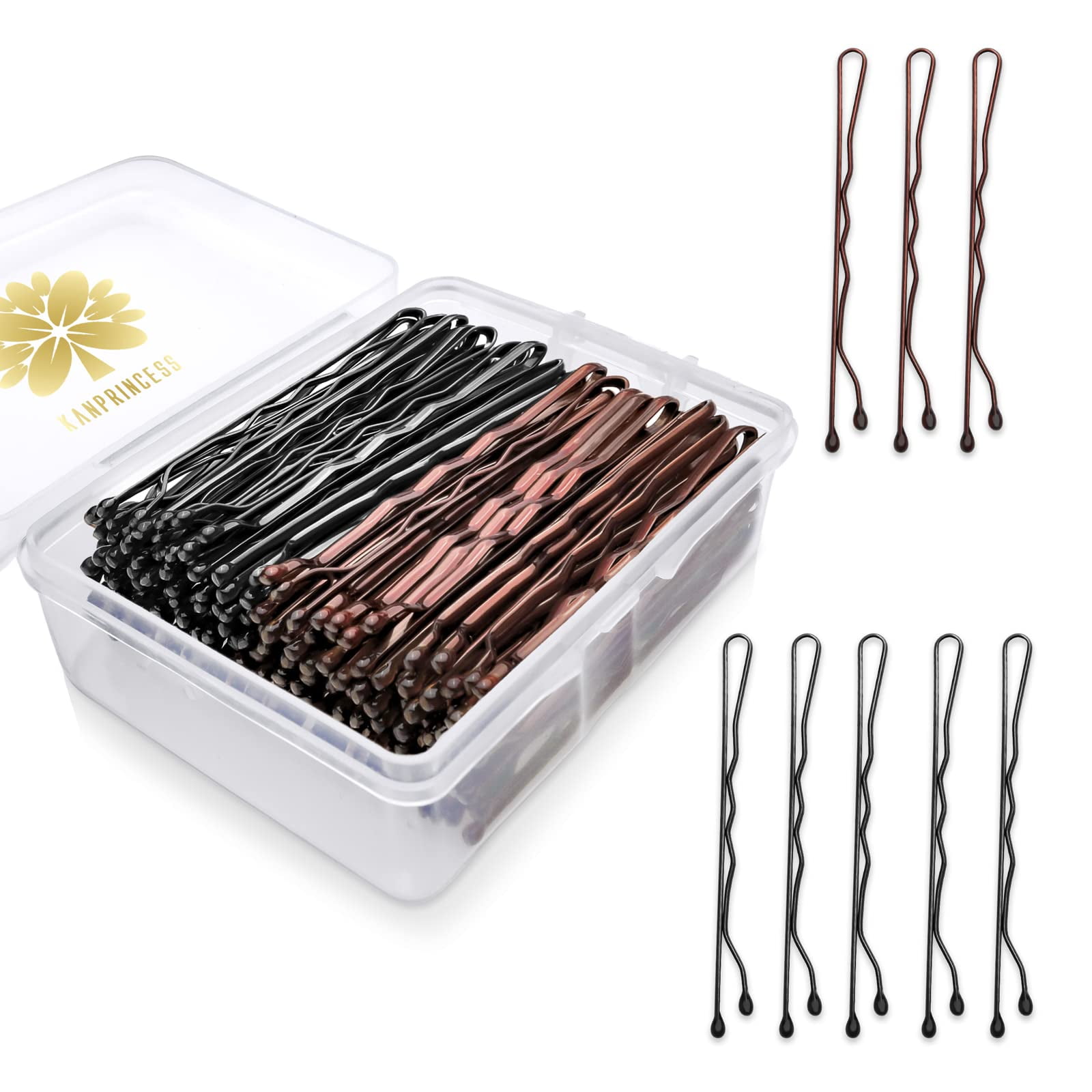 KANPRINCESS 100PCS /6cm Hair Pins,Multicolor Bobby Pin, Hair Bobby Pins for All Hair Types,Hair Accessories for Women Lady Girls Hairdressing Hair Salon Bun Hair Pin With Clear Stor KANPRINCESS 100PCS /6cm Hair Pins,Multicolor Bobby Pin, Hair Bobby Pins for All Hair Types,Hair Accessories for Women Lady Girls Hairdressing Hair Salon Bun Hair Pin With Clear Stor