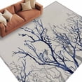 thumbnail image 2 of 6'x9' Area Rugs, Blue Tree Indoor Outdoor Area Rug for Living Room Bedroom, Retro Farmhouse Botanical Branches Bird Washable Bathroom Rugs Kitchen Floor Carpet Mats Home Decor Aesthetic, 2 of 8