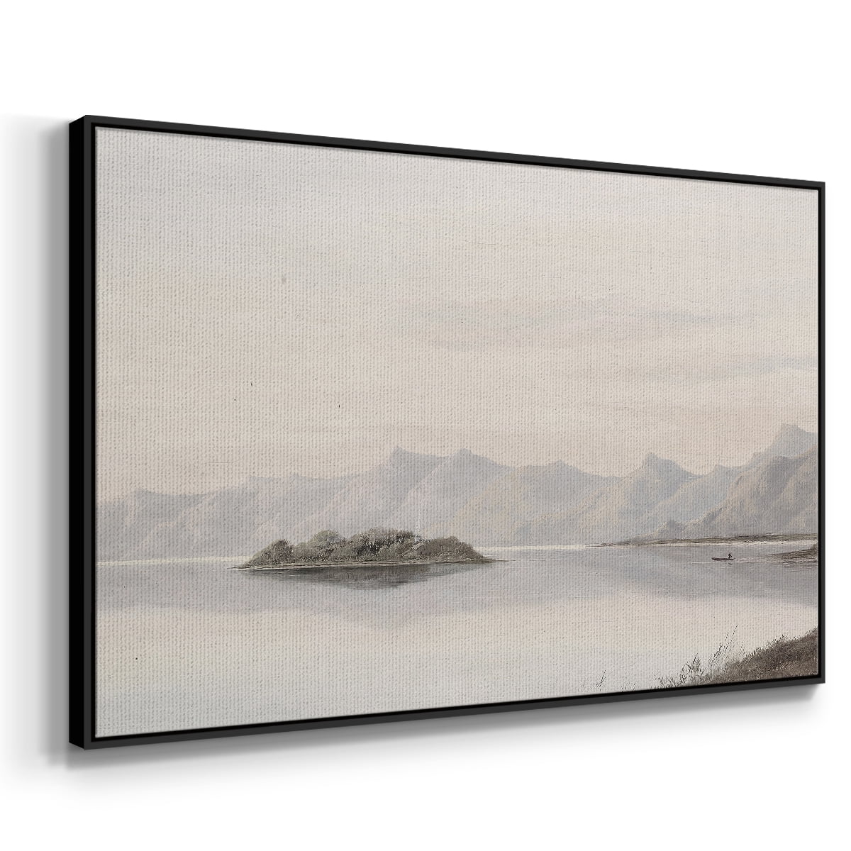 Vintage Landscape-MXI By Wexford Home Framed in Black Wood Gallery Wrapped Canvas 17 in. x 25 in.