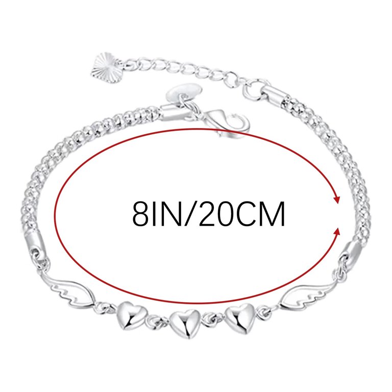 Silver Look Alike Adjustable Bracelet for Party 