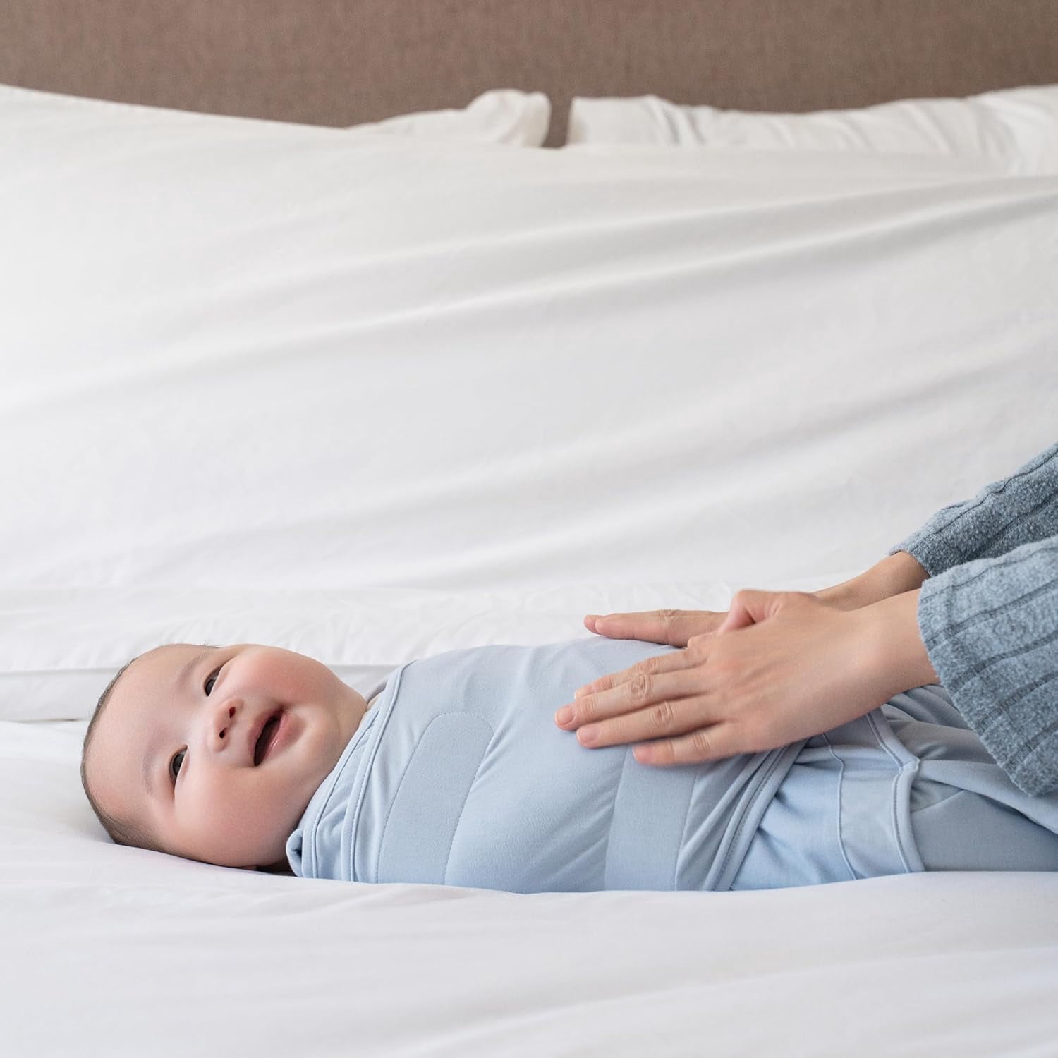 HALO SleepSack SuperSoft 3-Way Baby Swaddle Wearable Blanket, Small, BlueFog