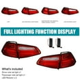 thumbnail image 6 of Spec-D Tuning Red LED Bar Tail Lights Compatible with 2015-2017 Volkswagen Golf GTI Models, Left + Right Pair Assembly, 6 of 6