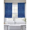thumbnail image 6 of White Love Heart Semi Sheer Curtains 45 Inch Length 2 Panels Set, Vintage Denim Background Sheer Kitchen Curtain Privacy Voile Window Curtain for Living Room Bedroom Rod Pocket Drapes, 6 of 7