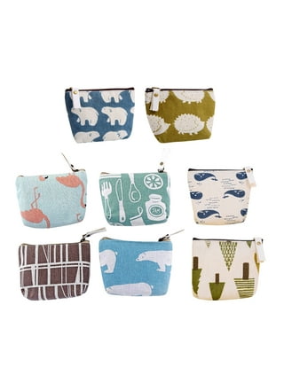 Cute Floral Canvas Change Coin Purse Small Zipper Pouch Bag Wallet by  Aiphamy, 4 Pack