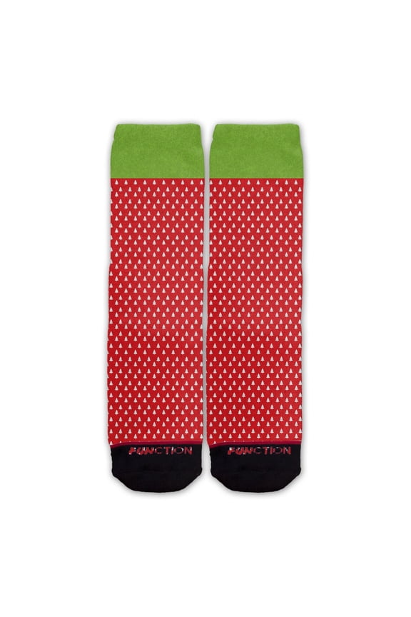- Christmas Red Christmas Tree Pattern Fashion Socks