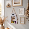 thumbnail image 6 of Kieccall Halloween Ghost Wooden Picture Frame Cute Spooky Shape, Ghost Shaped Photo Frame with Stand and Hanging Rope, Tabletop Ornament Wall Hanging Decor for Halloween Party Home, 6 of 6