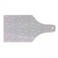 thumbnail image 1 of Butterfly Cutting Board, Butterfly Silhouettes on Flowered Soft Background Ornamental Design Nature, Tempered Glass Cutting and Serving Board, Wine Bottle Shape, Pale Pink White, by Ambesonne, 1 of 1