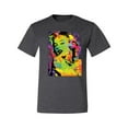thumbnail image 2 of Wild Bobby, Colorful Woman Marilyn Monroe Pop Culture Men's Graphic T-Shirt, Heather Black, Large, 2 of 3
