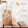 thumbnail image 3 of Vaso para beber SANDJEST Gingerbread, vaso de vidrio de 470 ml, 3 of 7